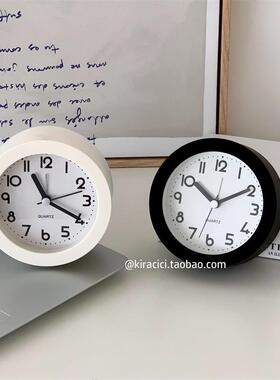 简约高值台式静音迷小闹钟学生室卧桌颜面你43986床头夜光电子时