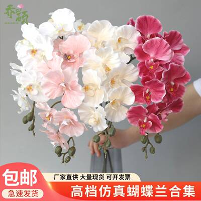 蝴蝶兰彷真客厅适花合摆放的花高装档花假花艺高级感87381逼真花