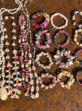 清天然贝壳海螺百壳手链di项链新搭55337饰品手串地摊特色工艺y品