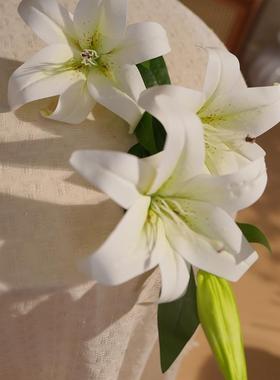 手合花 百4头超大支 花仿真花73379 假花客厅 感百合 落地款