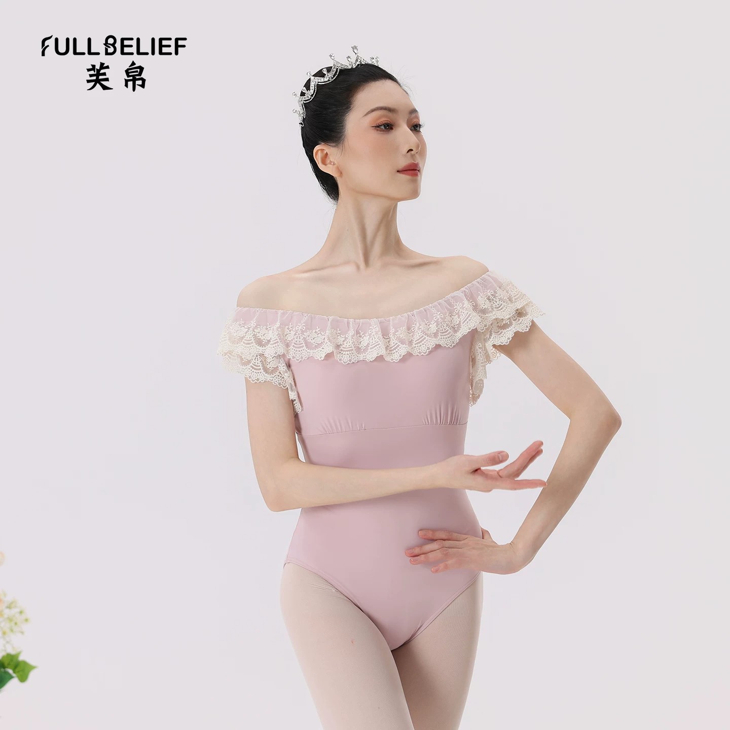 芙帛芭蕾艺考刺绣连体服