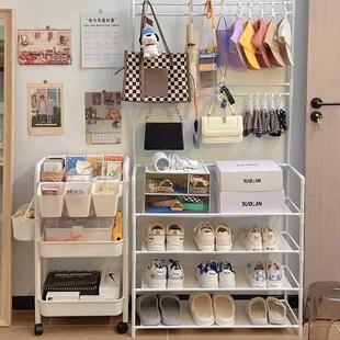鞋架子衣架衣帽架一体门口家用室内好看鞋柜宿舍出租房用简易