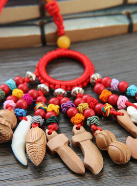 桃木吊坠挂件孕妇宝宝婴儿童