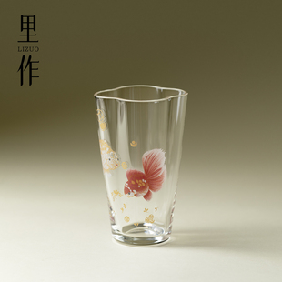 主人杯高硼硅耐热玻璃茶杯家用功夫品茗杯 里作高颜值金玉满堂日式