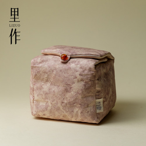 里作 植物染棉麻加厚茶具茶事包户外便携手提包防磕收纳布艺茶布