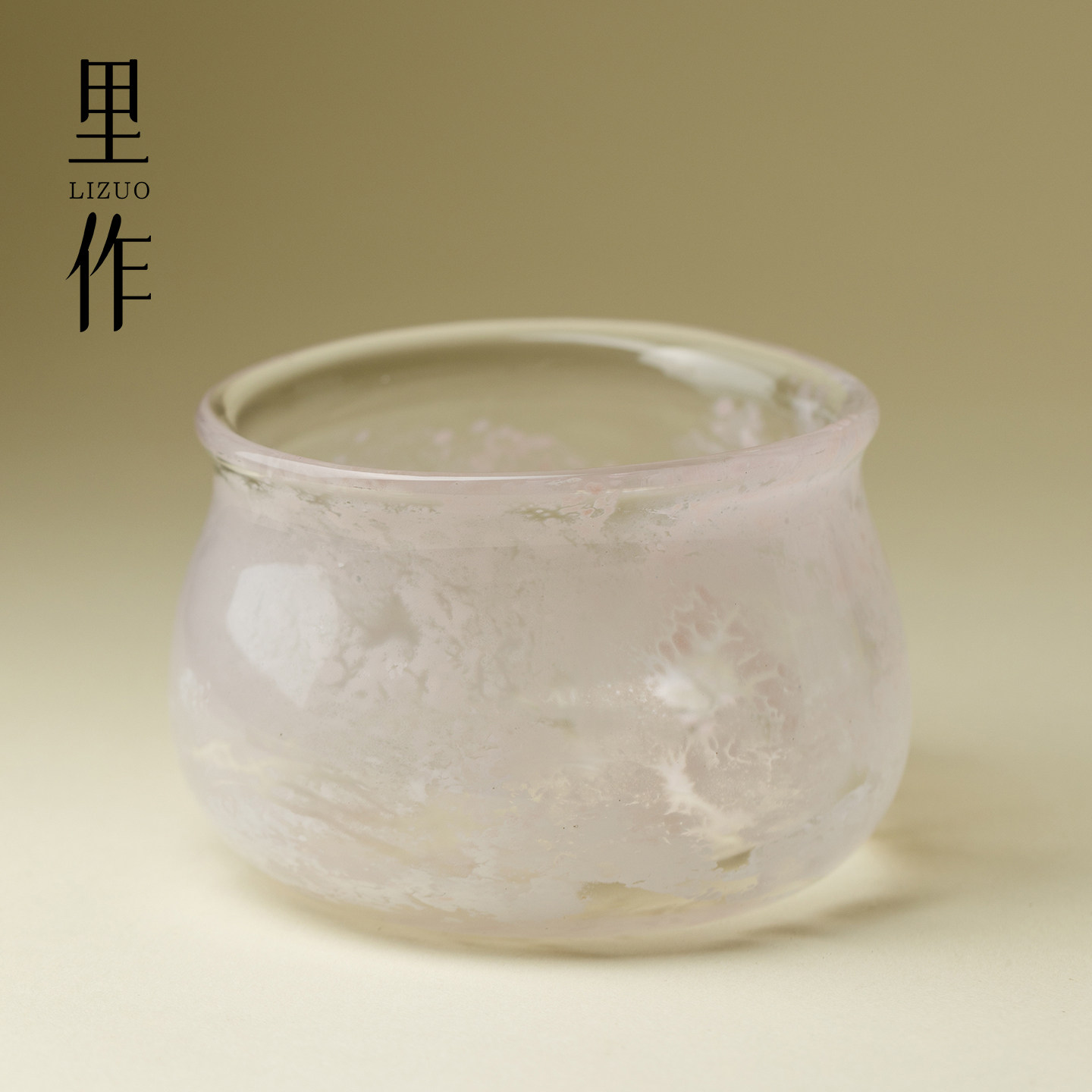 里作 饴山琉璃建水纯手作原创设计透明水盂茶渣缸废水缸茶道配件