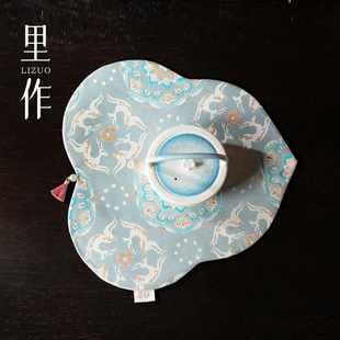 新中式 里作 禅意高端茶席一人干泡茶垫子织锦缎手工轻奢茶桌桌布
