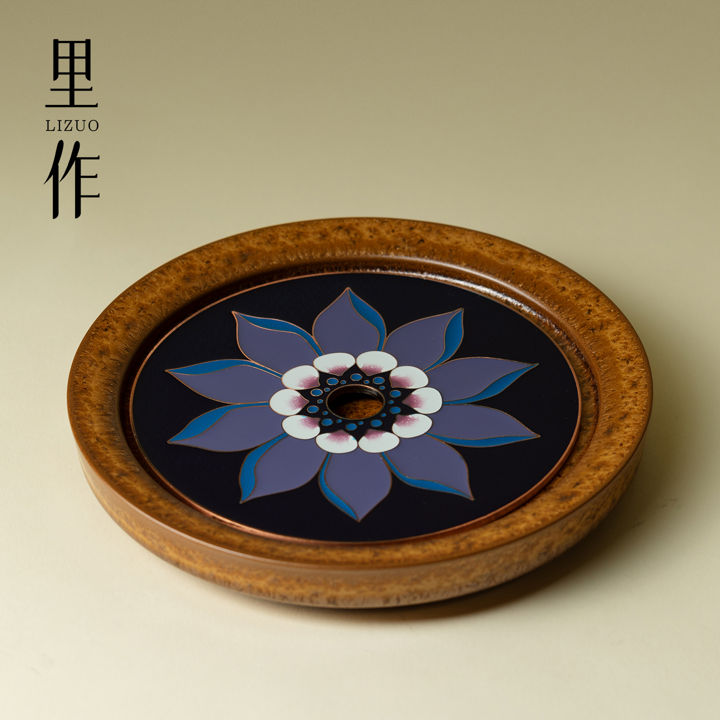 里作复古窑变壶承手工珐琅彩干泡盘蓄水小茶台粗陶壶垫托功夫茶具