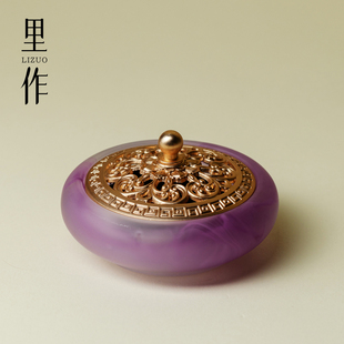 里作粉彩琉璃香炉家用室内檀香沉香盘香香薰炉打香篆炉香道焚香炉
