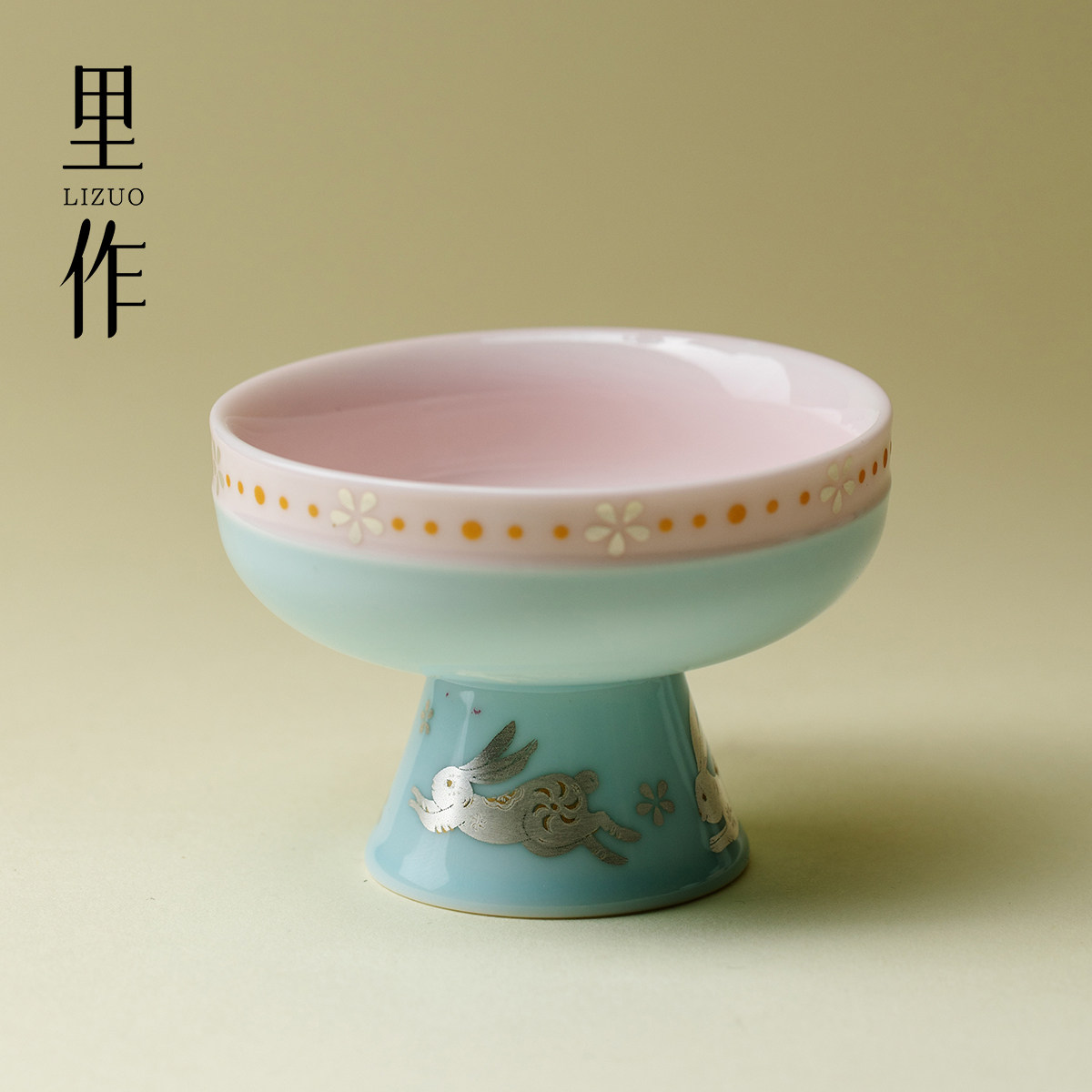 里作 高端银彩玉兔高足主人杯精致女士茶杯高颜值功夫茶具品茗杯,餐饮具,茶杯,淘宝优惠券,粉丝福利购,淘宝优惠卷