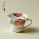 里作长安 荔枝手绘主人杯创意手工釉下粉彩茶杯高端陶瓷功夫茶具