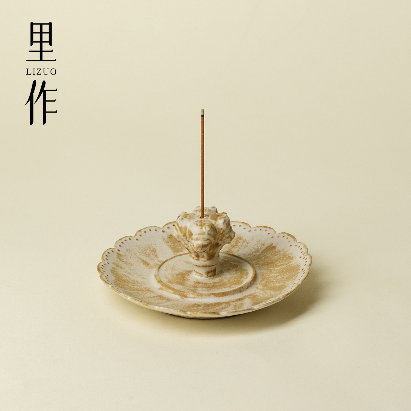 里作 李朝白窑变线香香炉景德镇手工陶艺日式香插底座家用熏香炉,家居饰品,香托/香盘/香座/香插,淘宝优惠券,粉丝福利购,淘宝优惠卷