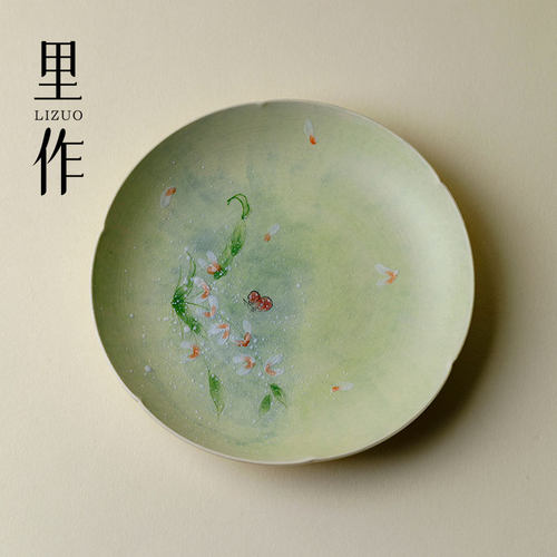 里作高颜值手工粉彩文心兰壶承