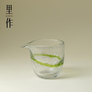 里作 水晶玻璃公道杯精致高端琉璃茶海高硼硅透明分茶器功夫茶具