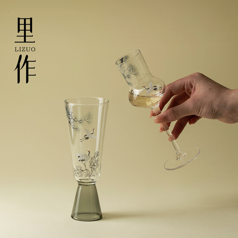 里作新中式墨彩仙鹤高足主人杯
