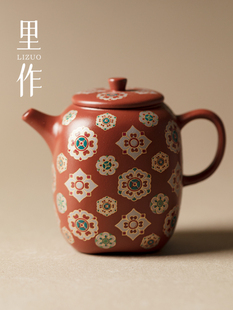 日作原创矿物紫砂茶壶手工功夫茶具，球孔过滤文仁雅克手抓茶壶