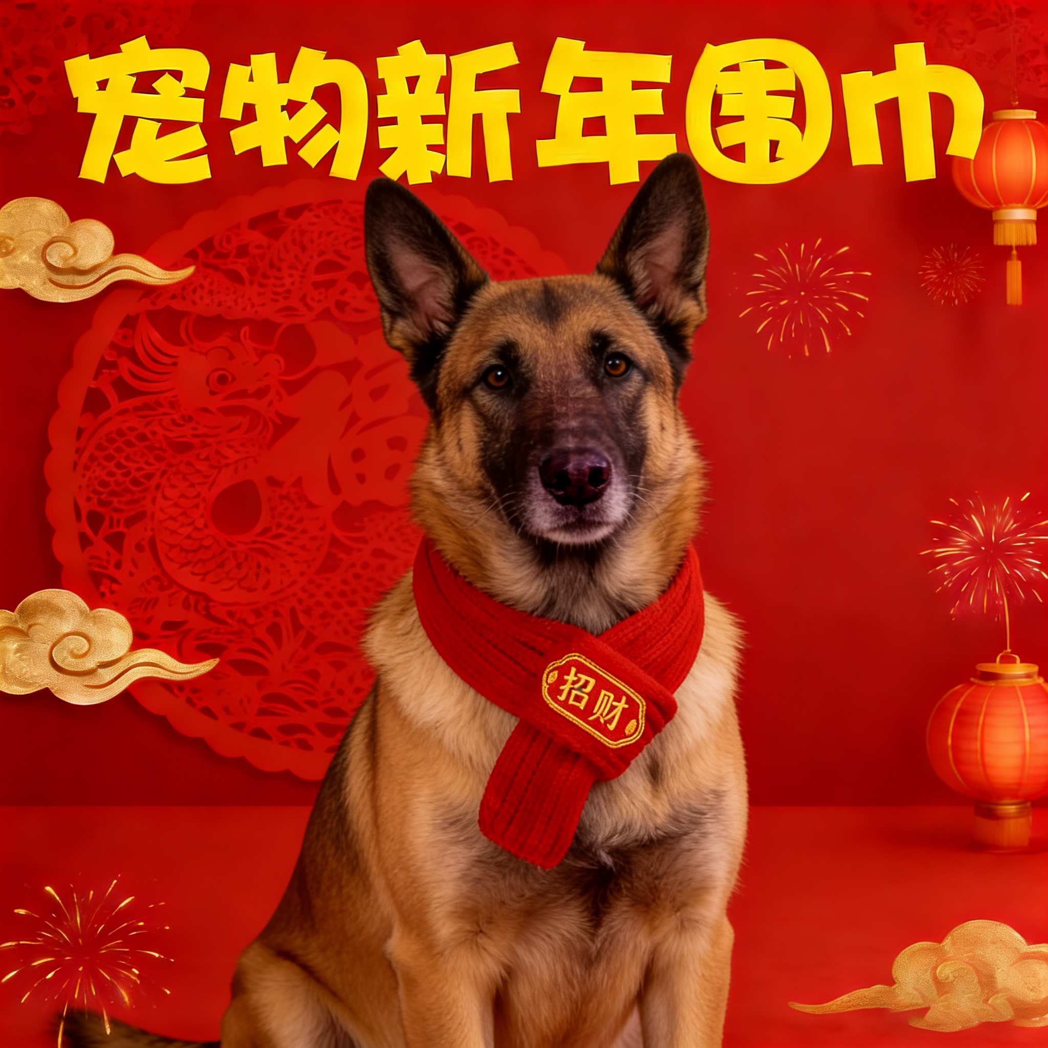 马犬专用狗狗新年喜庆围脖宠物配饰装饰品围巾口水巾大型犬大狗,宠物/宠物食品及用品,围巾/口水巾,淘宝优惠券,粉丝福利购,淘宝优惠卷