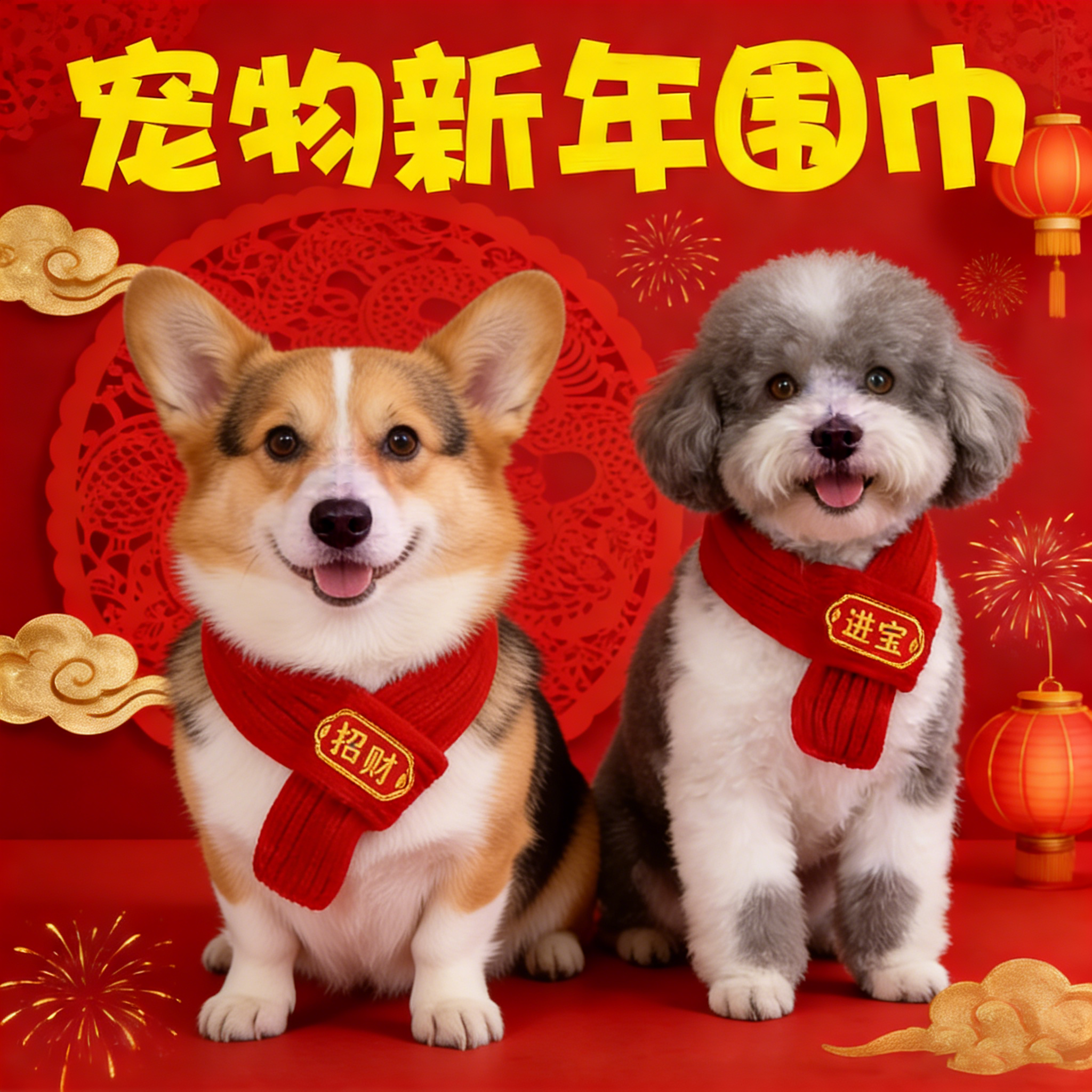 柯基专用狗狗新年喜庆围脖宠物配饰装饰品围巾口水巾小型犬过年,宠物/宠物食品及用品,围巾/口水巾,淘宝优惠券,粉丝福利购,淘宝优惠卷