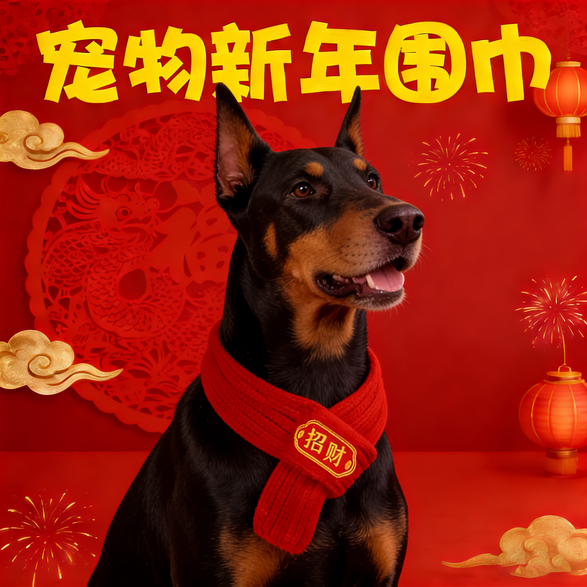杜宾专用狗狗新年喜庆围脖宠物配饰装饰围巾口水巾大型犬大狗过年,宠物/宠物食品及用品,围巾/口水巾,淘宝优惠券,粉丝福利购,淘宝优惠卷