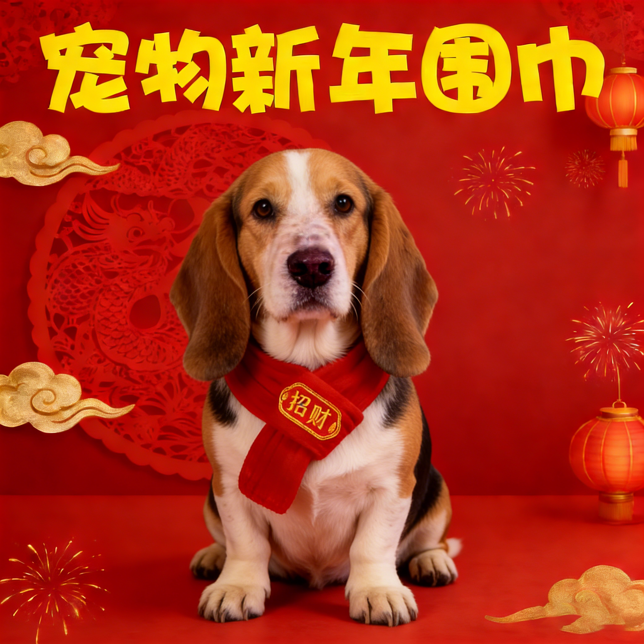 巴吉度专用狗狗新年喜庆围脖宠物配饰装饰品围巾口水巾大型犬大狗,宠物/宠物食品及用品,围巾/口水巾,淘宝优惠券,粉丝福利购,淘宝优惠卷