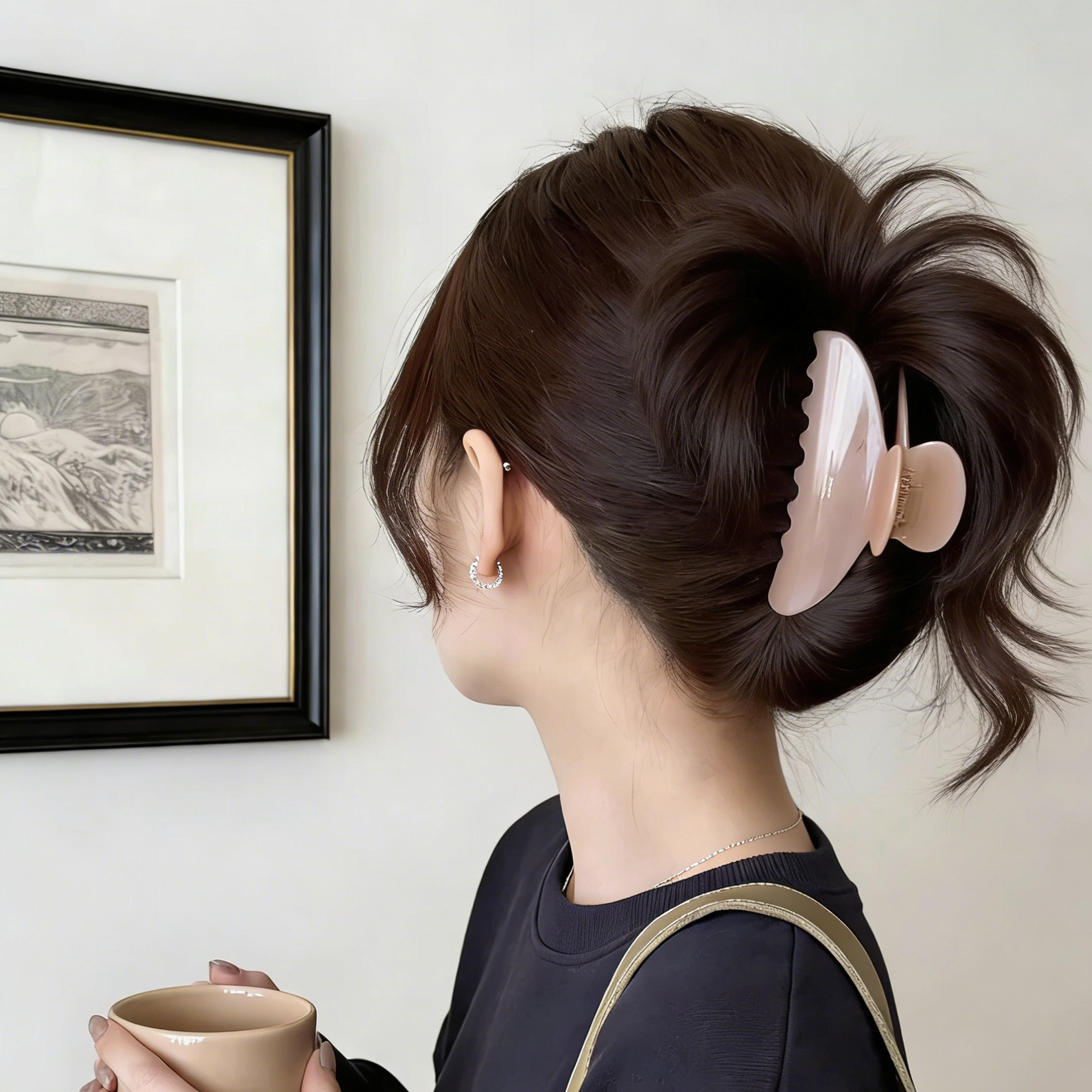 粉色醋酸抓夹中号高级感鲨鱼夹气质盘发夹后脑勺精致高品质发夹子,饰品/流行首饰/时尚饰品新,发饰,淘宝优惠券,粉丝福利购,淘宝优惠卷