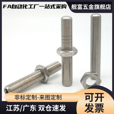 PAS15不锈钢ANBS3/4/5/6/8/10/12/16/20细牙无头内六角型调整螺栓