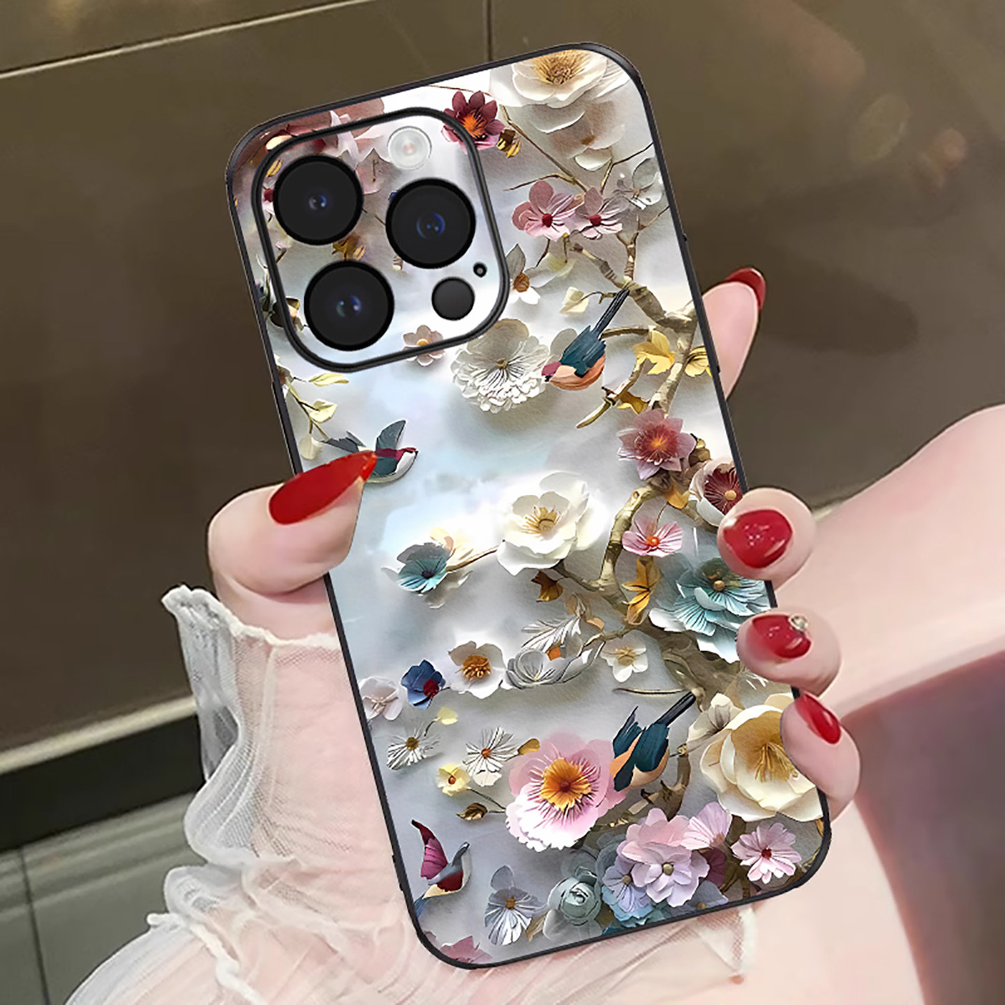 立体浮雕五颜六色花朵适用苹果17pro手机壳iPhone16promax轻奢皮纹15小清新14pro全包13新款12pro防摔保护套,3C数码配件,手机保护套/壳,淘宝优惠券,粉丝福利购,淘宝优惠卷