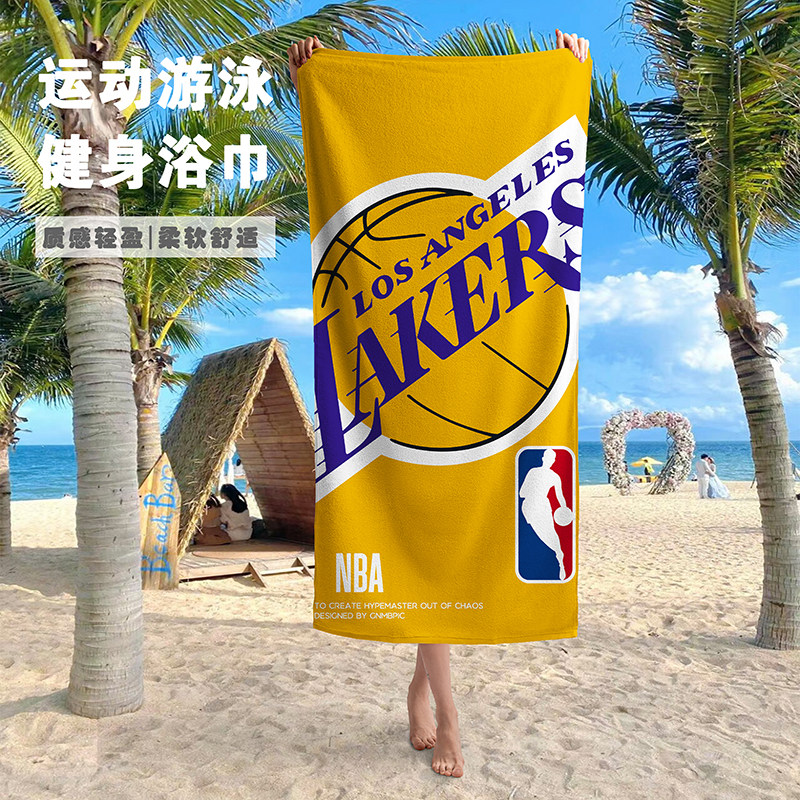 篮球运动擦汗大毛巾吸水速干便携健身吸汗毛巾海边游泳沙滩巾浴巾