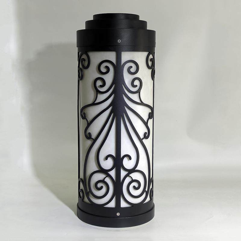 户外新中式柱头灯仿云石圆形柱头灯园林景观灯庭院墙壁路灯灯具,家装灯饰光源,草坪灯,淘宝优惠券,粉丝福利购,淘宝优惠卷