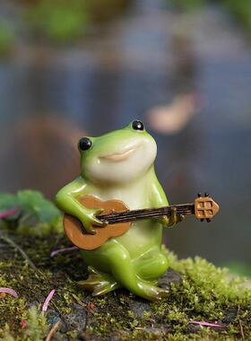 户外青蛙摆件花园庭院微景观盆栽造景装饰品多肉花盆挂件边缘悬挂