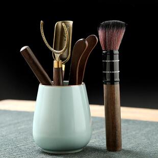 汝窑茶道六君子套装家用办公室泡茶工具功夫茶具配件大全夹子单筒