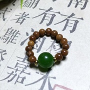 绕指柔文艺猴头戒指小米珠食指戒仿和田玉文玩-STJ093