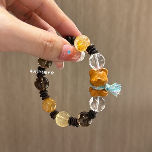 原创设计天然白水晶茶晶