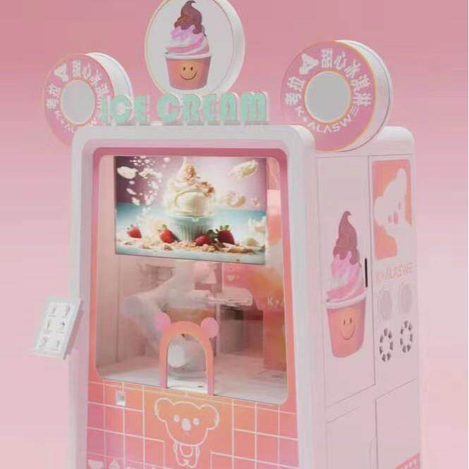 无人雪糕售卖机冰淇淋屋全自动霜淇淋贩售机雪糕机配六轴机器人