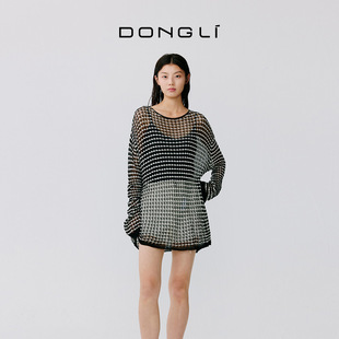 海风 温柔 灵镂衫 夏款 5338 东黎 海边穿搭镂空套衫 桑蚕丝山羊绒