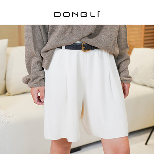 女士清凉短裤 东黎 桑蚕丝羊绒休闲直通五分裤 2025新款 5439 丝绒款