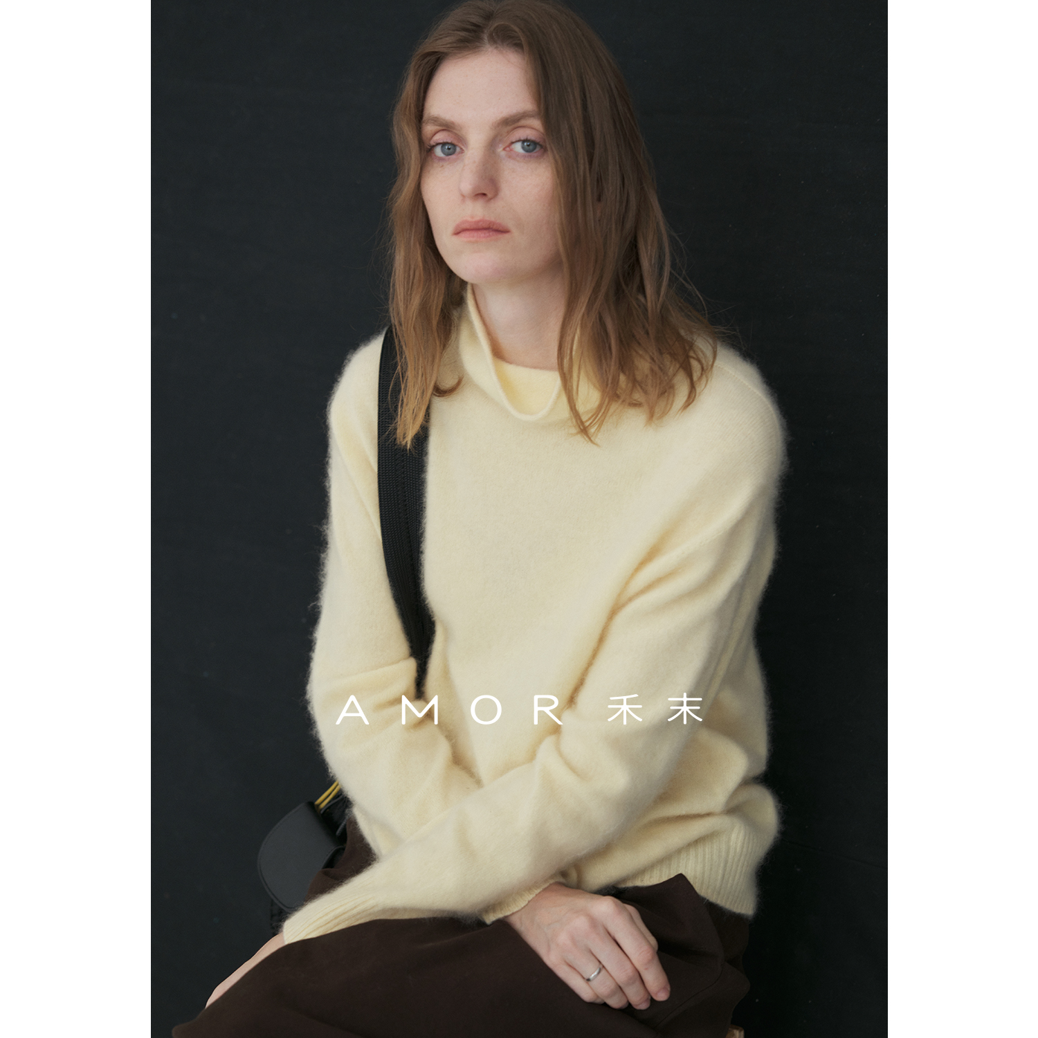 “绒绒细语”山羊绒羊毛高领毛衣