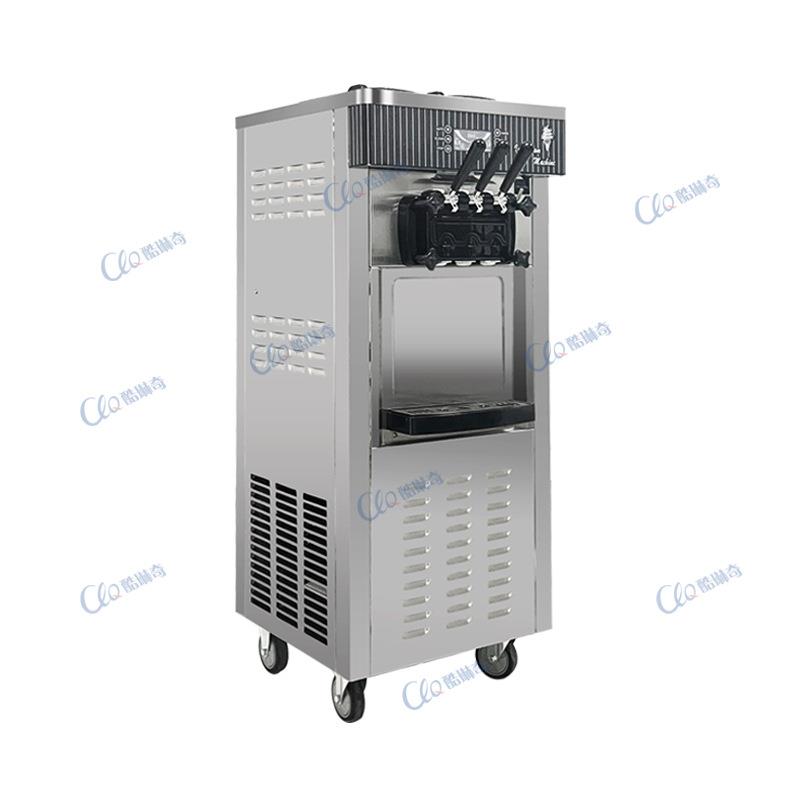 流动式步行街商用立式冰淇淋机三头不锈钢冰激凌成型机品牌