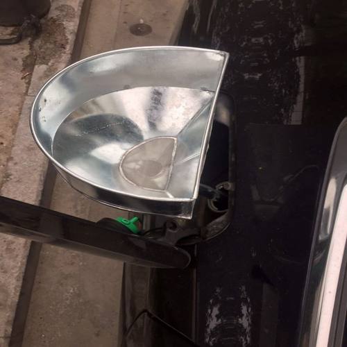 小汽车加油漏斗货车加油器摩托油漏斗带过滤网加厚不锈钢半圆油斗