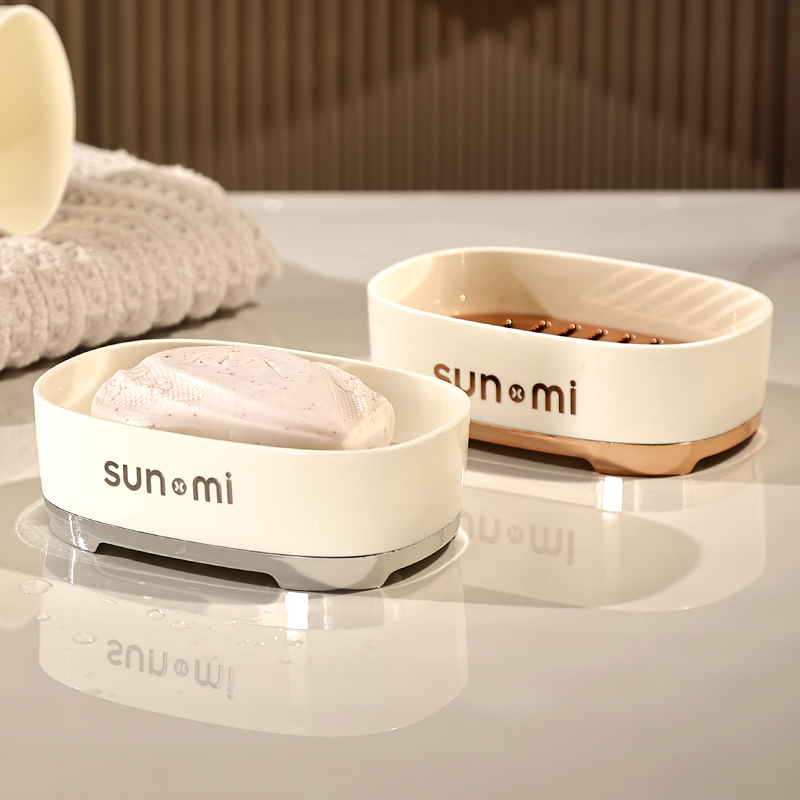 轻奢肥皂盒免打孔沥水家用香皂盒新款洗手台卫生间沥水香皂置物架