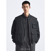 柜699!秋冬新品男装叠搭设计棉服夹克5320342 800宽松工装厚外套