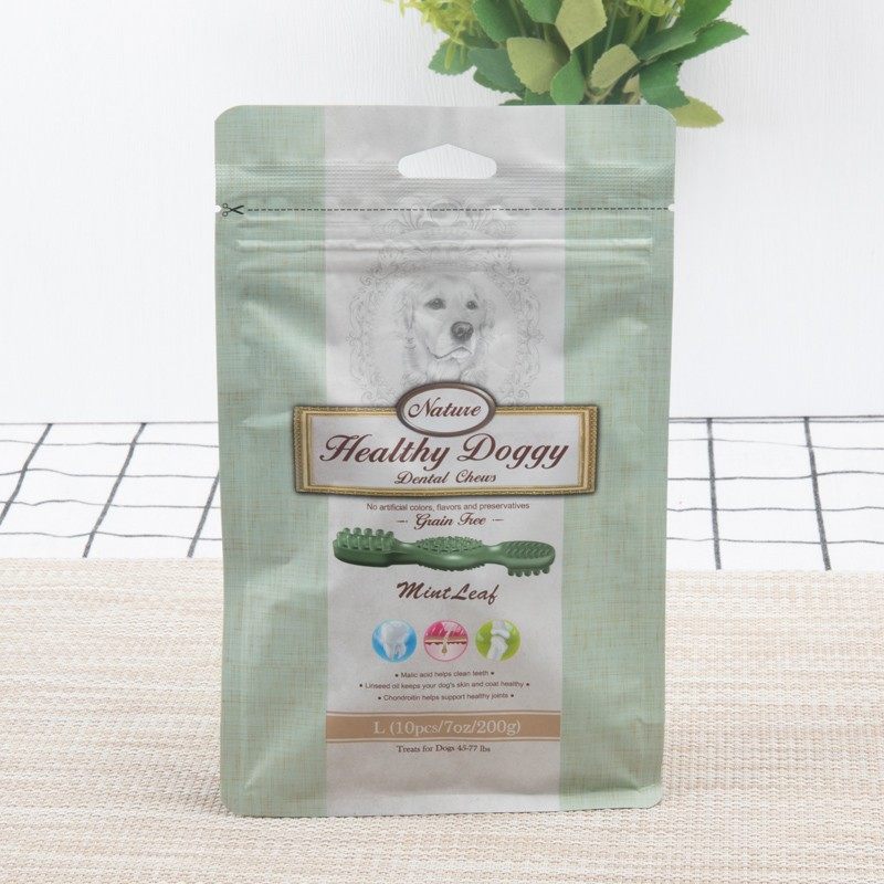 哈乐喜三效双头牙刷中大型犬洁齿骨磨牙棒狗零食L鸡肉牛肉薄荷味