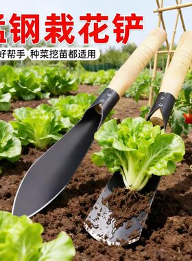 种花菜小铲子挖野菜锰钢户外挖土神器工具园艺家用种菜专用铲赶海