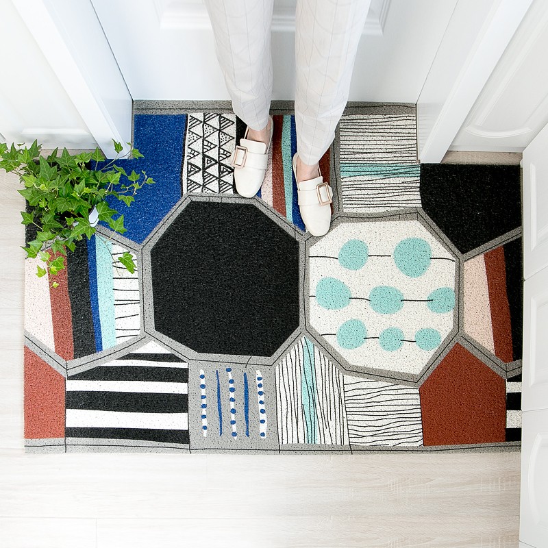 入户门地垫丝圈可裁剪家用进门门口塑料踩脚垫门垫子定制室内地毯