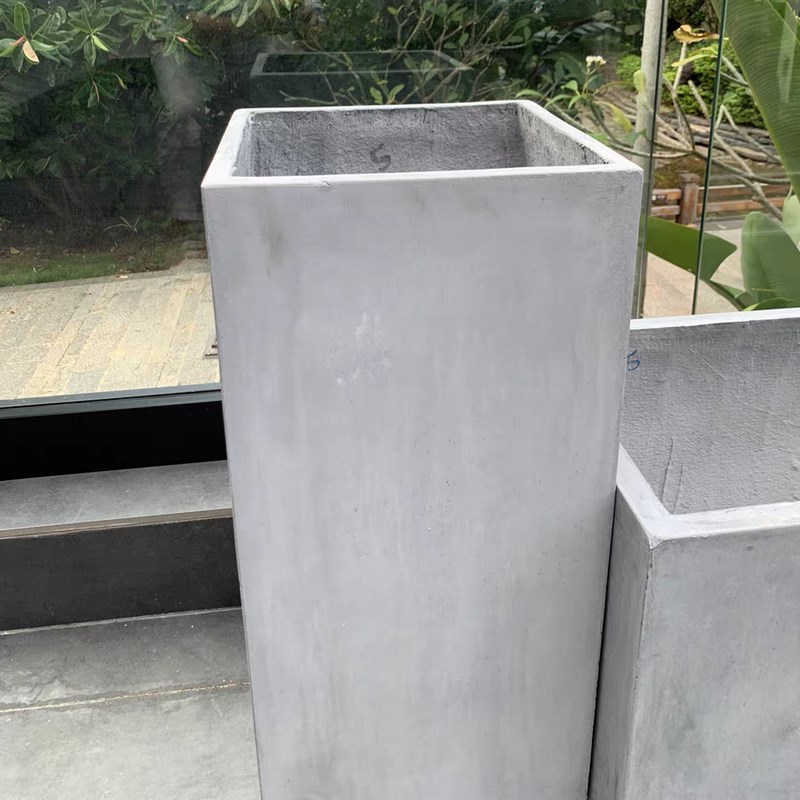 高方形镁泥水泥花盆阳台庭院种植箱北欧风简约室外大号花箱落地盆