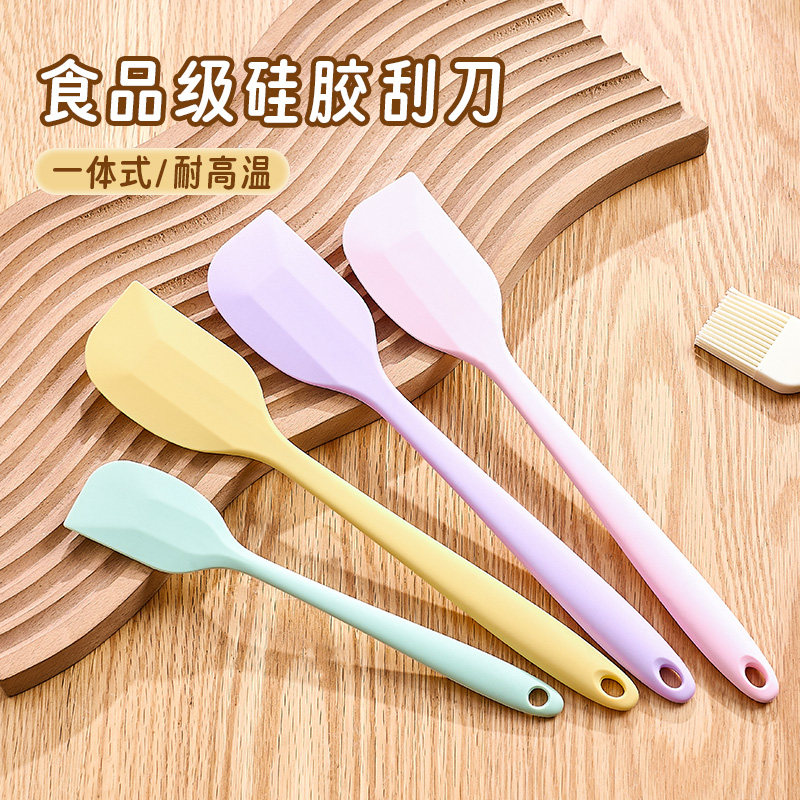 矽胶刮刀烘焙搅拌工具家用一体式刮板耐高温食品级奶油铲子矽胶铲