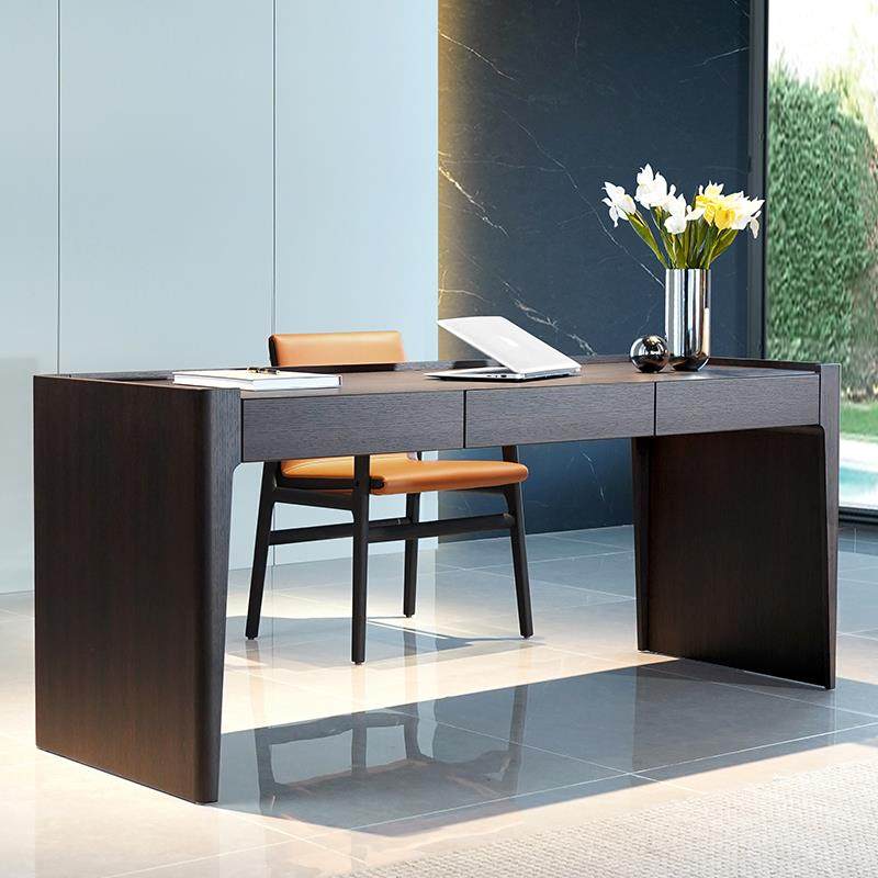 设计师书桌极简意式家用书房客厅电脑桌现代简约轻奢办公桌办公桌