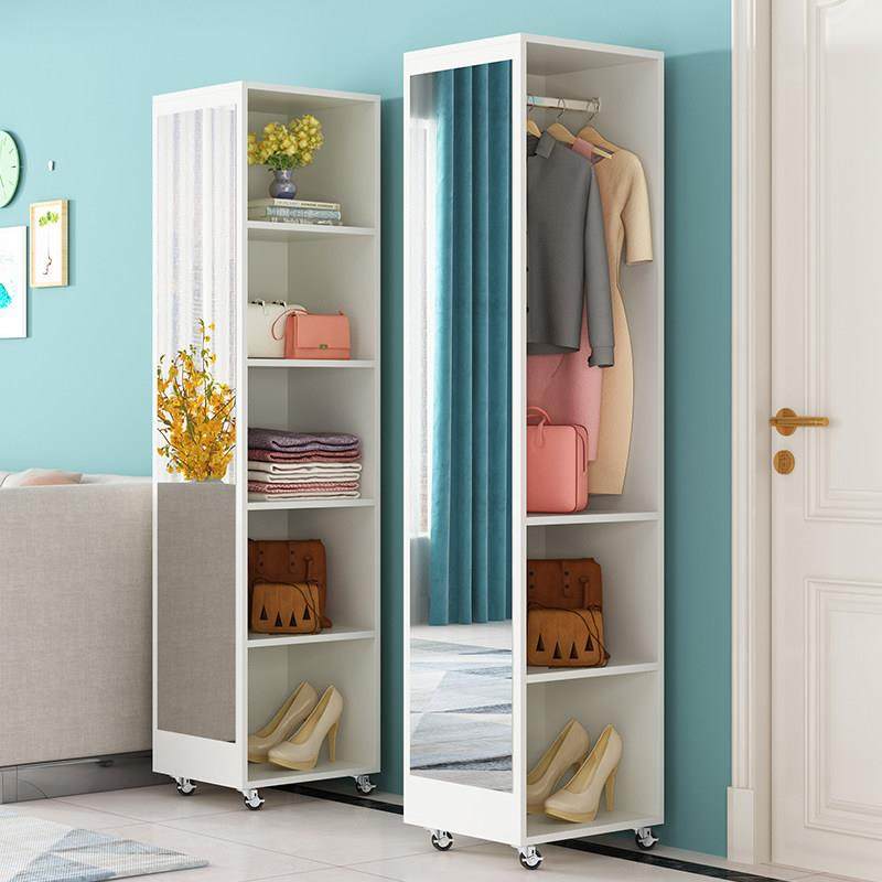 简约衣帽架穿衣镜储物柜旋转门厅收纳多功能摆放架卧室立体柜家用,住宅家具,衣帽架,淘宝优惠券,粉丝福利购,淘宝优惠卷