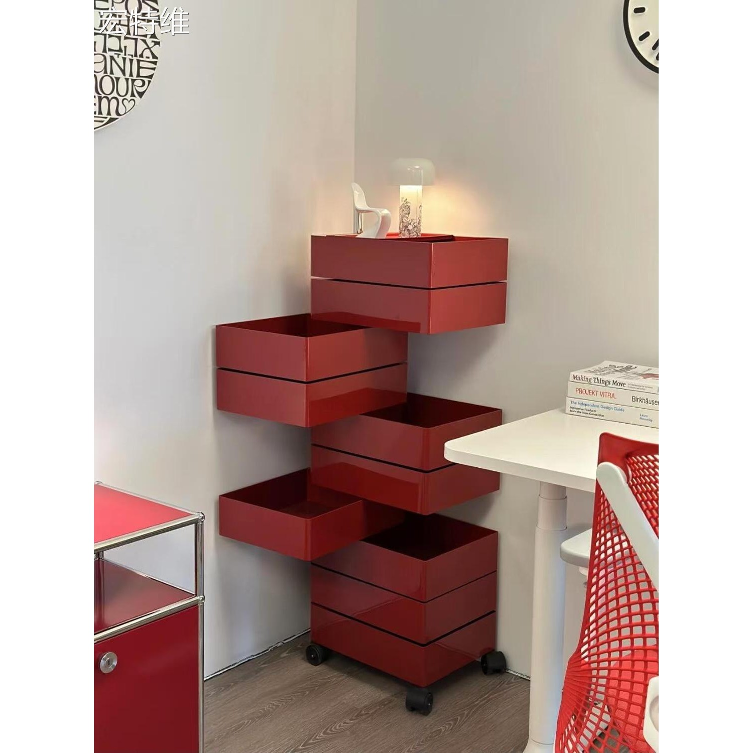 创意旋转可移动储物柜现代简约床头柜网红ins客厅化妆品收纳斗柜