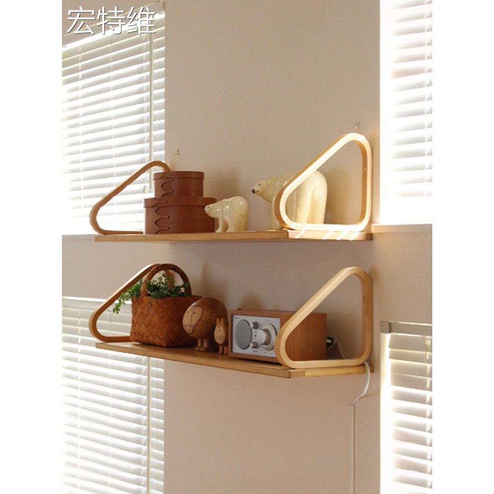 芬兰Artek同款墙壁壁挂置物架卧室客厅厨房简约一字板陈列架书架